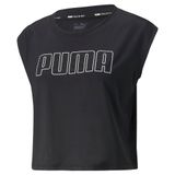 PUMA WOMEN TRAIN LOGO CAP SLEEVE TEE PUMA BLACK- PU (52028751)
