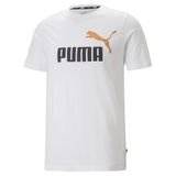 PUMA MEN ESS+ 2 COL LOGO TEE PUMA WHITE-DARK NIGH (58675958)