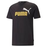 PUMA MEN ESS+ 2 COL LOGO TEE PUMA BLACK-MUSTARD S (58675991)