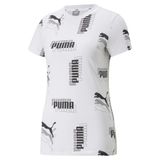 PUMA WOMEN PUMA POWER AOP TEE PUMA WHITE (84711702)