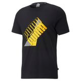 PUMA MEN PUMA POWER LOGO TEE PUMA BLACK-TANGERINE (84978851)