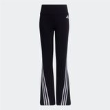 ADIDAS GIRLS 3-STRIPES FLARED COTTON TIGHT (H62555)