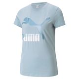 PUMA WOMEN CLASSICS LOGO TEE (S) BLUE FOG (53007781)