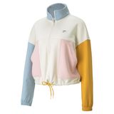 PUMA WOMEN DOWNTOWN HALF-ZIP CREW IVORY GLOW (53160173)