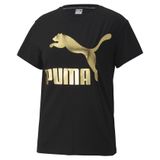 PUMA WOMEN CLASSICS LOGO TEE PUMA BLACK-GOLD (59761861)