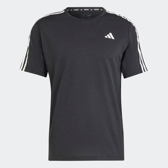 ◆adidas◆ OTR E 3S TEE IQ3834 adidas Own the Run 3-Stripes Tee - Black | Free Shipping