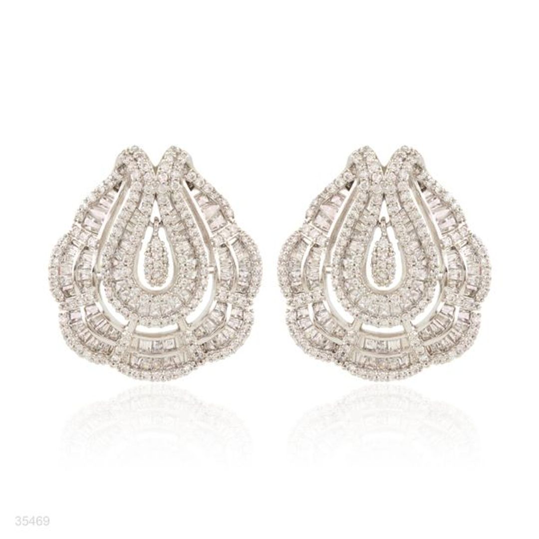 Buy Unique pattern silver earrings Online in Pakistan On Tesoro at