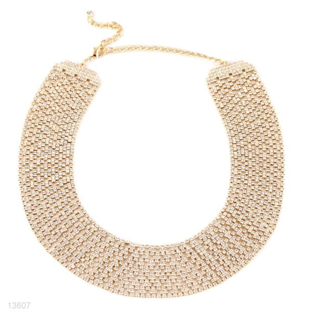 Buy Extravagant Crystal Wide Necklace Online in Pakistan On Tesoro