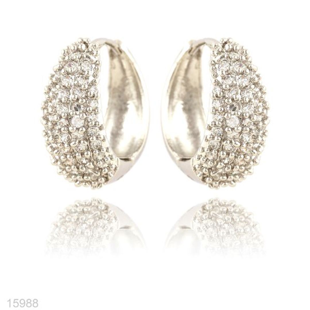 Buy Zircon Loop Earrings Online in Pakistan On Tesoro at Lowest