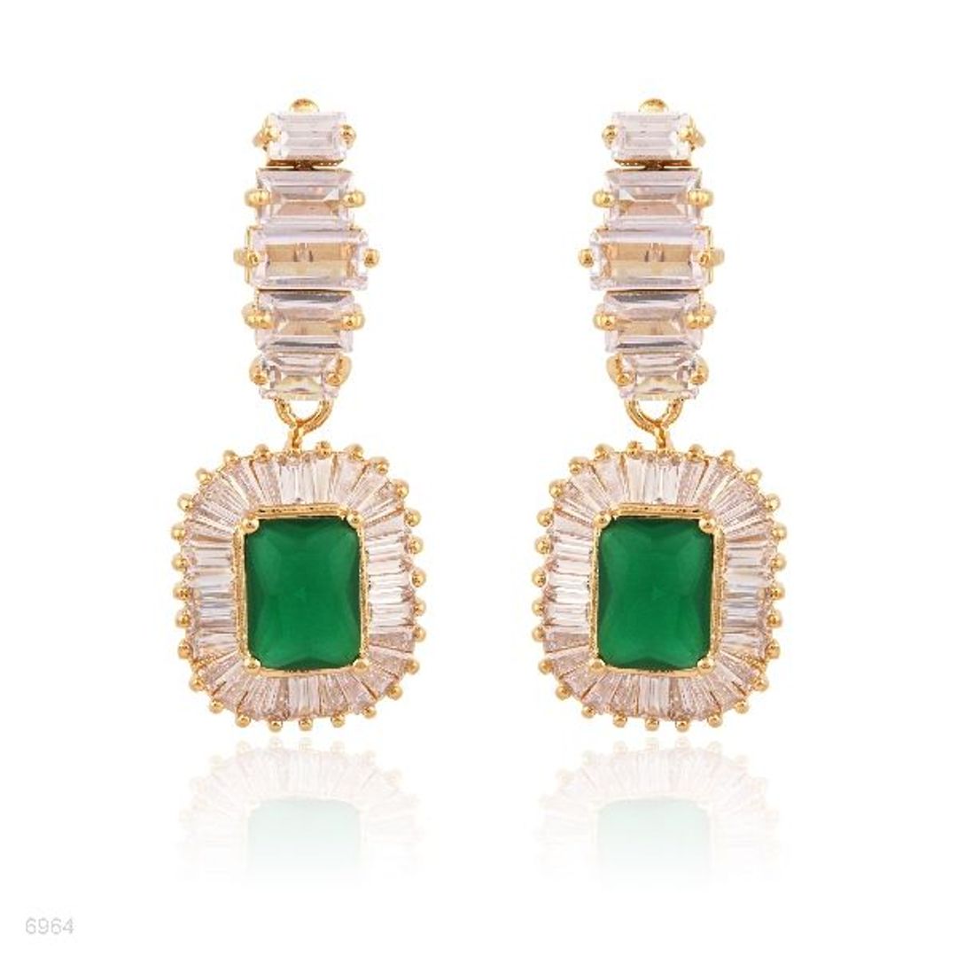 Buy Classy emerald cut green earrings Online in Pakistan On Tesoro