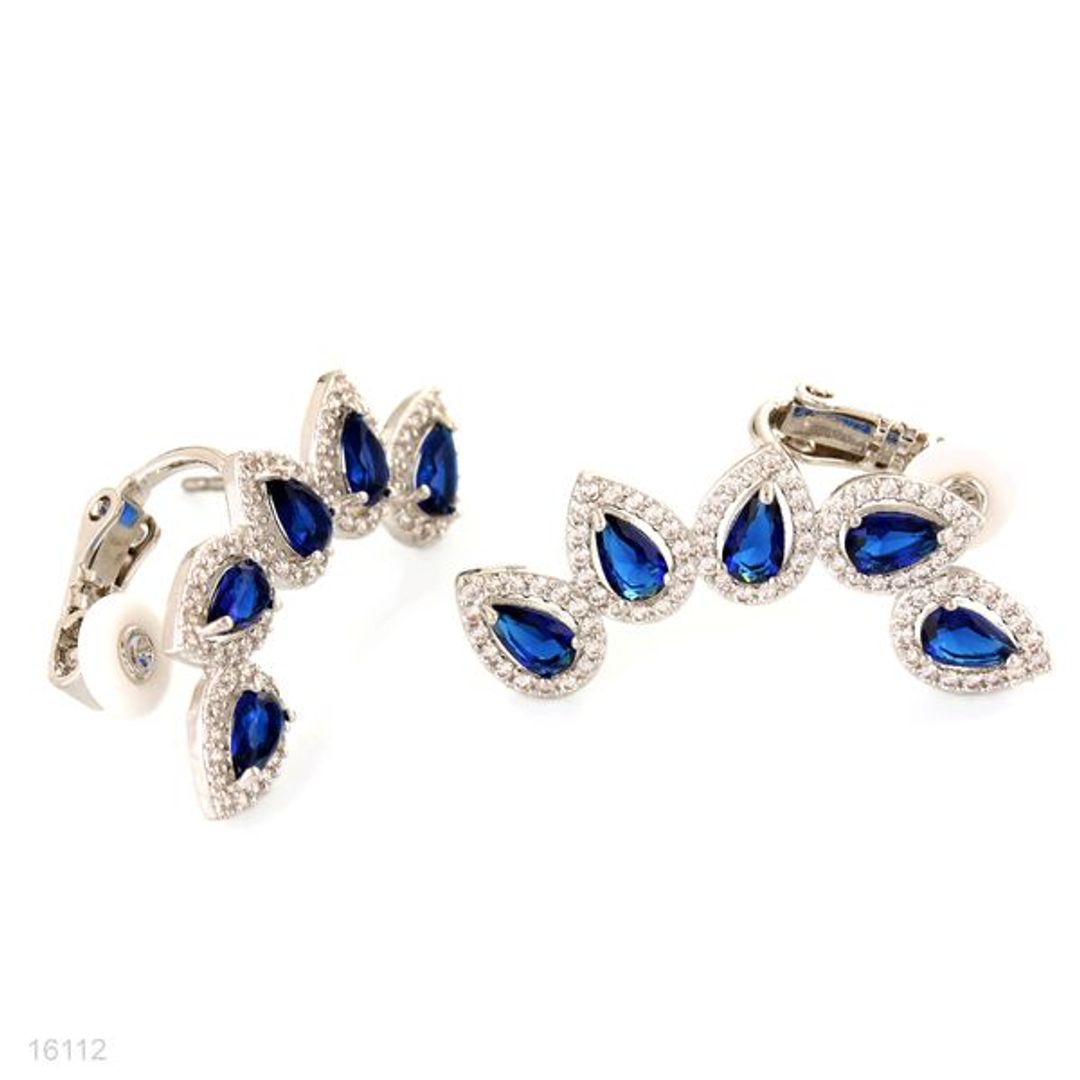 Buy Blue Petals Zircon Ear Cuffs Online in Pakistan On Tesoro at Lowest