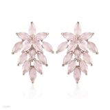 Pretty flower pastel pink dangle earrings