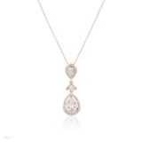 Delightful 2 drop silver pendant