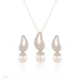PENDANT SET N+E MICRO ZC Pearl -Silver-CLEAR