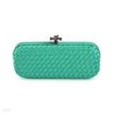 Tasteful long knot lock green clutch