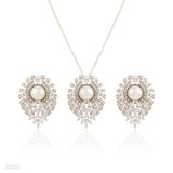 PENDANT SET N+E FANCY ZC Pearl Silver-CLEAR