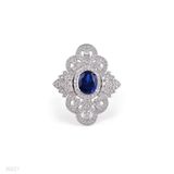 RING FORMAL 3A ZIRCON LUX-Silver-BLUE