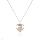 Simple silver 3D heart pendant