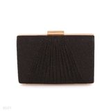 Sparkling rectangle box black clutch