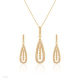 PENDANT SET N+E Drop Line ZC Gold-CLEAR