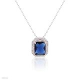 PENDANT Rectangle 3A ZC LUX-Silver-BLUE