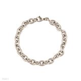 Contemporary silver cable chain