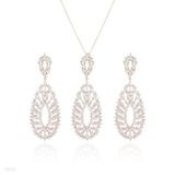PENDANT SET N+E LG FINE ZC Silver-CLEAR