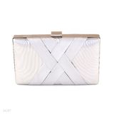 Fabulous criss cross silver clutch