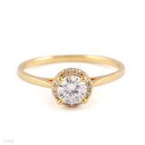 Timeless Halo Solitaire Ring