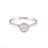 Timeless Halo Solitaire Ring