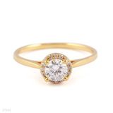 Timeless Halo Solitaire Ring