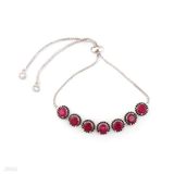BRACELT ROUND SUN ZC-SLVR-RED