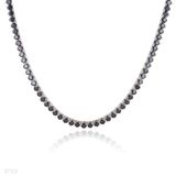 Delicate round black necklace