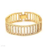 BRACELET CIRCLE ZC LINES-GLD-CLEAR
