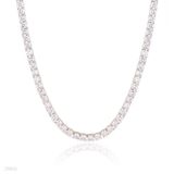 Delicate square silver necklace