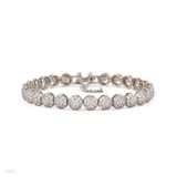 Shimmering micropaved round pods silver bracelet