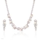 Heavenly pearl wreath silver set