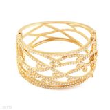 BRACELET LG FINE ZC LINES-GLD-CLEAR