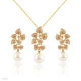 PENDANT SET N+E PEARL ZC-Gold-CLEAR