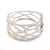 Elegant fine lines silver bracelet
