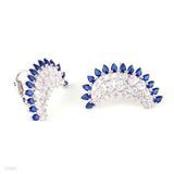 Desiring blue wreath earcuffs