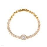 Fine blooming flower gold bracelet
