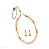 MALA SET PEARLS FANCY LNG-GOLD