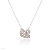 Elegant Silver Swan Pendant