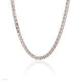 Contemporary curb silver chain