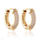 Sparkling Paved Clip Gold Earrings