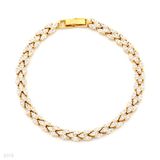 Glamorous Wreath Style Marquise Cut Zircon Tennis Bracelet
