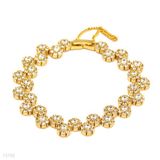 Dazzling ZigZag Zircon Flower Bracelet