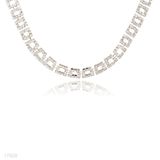 Graceful Premium Quality Crystal Graduated Baguette Shape Fancy Choker
