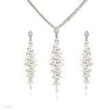 Sparkling Marquise Pendant Set